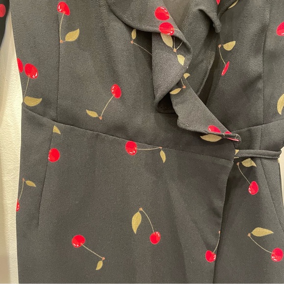 Tobi Dresses Cherry Print Wrap Dress Size Small. - Picture 6 of 8
